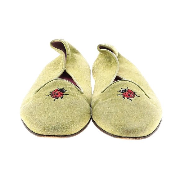 J Crew Solid Green Smoking Flat, 8 - Picture 2 of 2